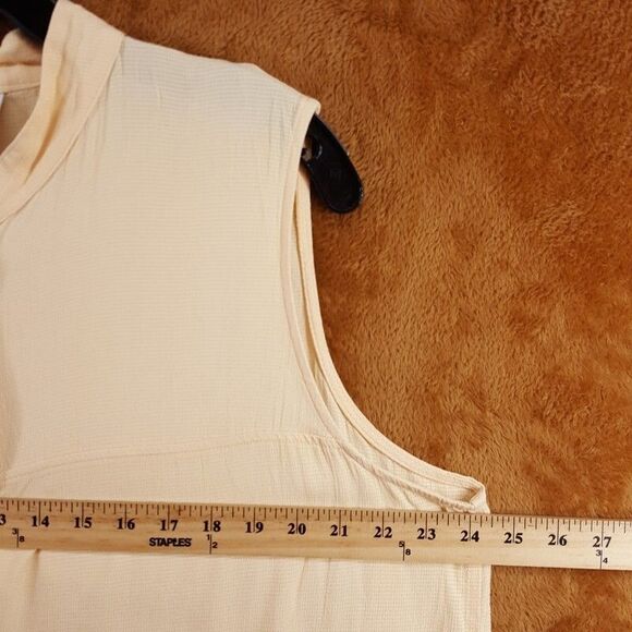 DIANE VON FURSTENBERG Top Womens 2X Pastel Orange Button Up Sleeveless Tunic - Picture 4 of 6